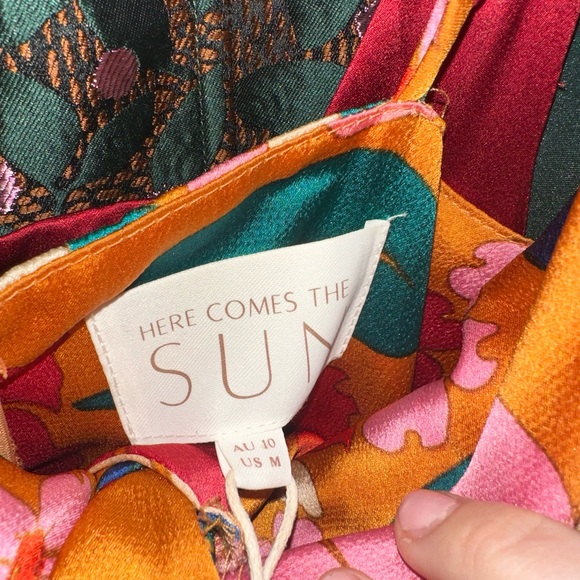 Hello Molly “Intriging Girl’ maxi dress, golden orange floral print - Picture 6 of 6